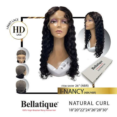 BELLATIQUE - 15A Quality HD Lace I-PART WIG NANCY (HUMAN HAIR)