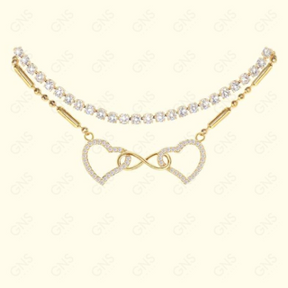 GNS - Heart Gold Bracelet (CZB57G)