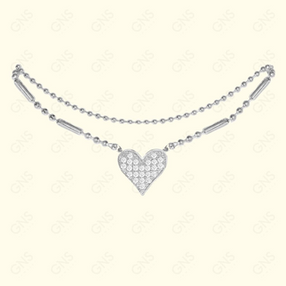 GNS - Heart Silver Bracelet (CZB08S)