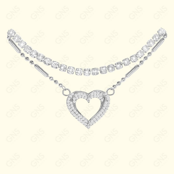GNS - Heart Silver Bracelet (CZB22S)