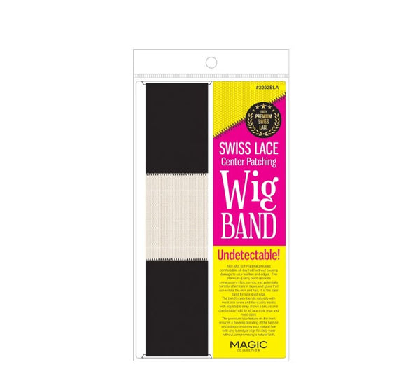 MAGIC COLLECTION - Swiss Lace Center Patching Wig Band Black