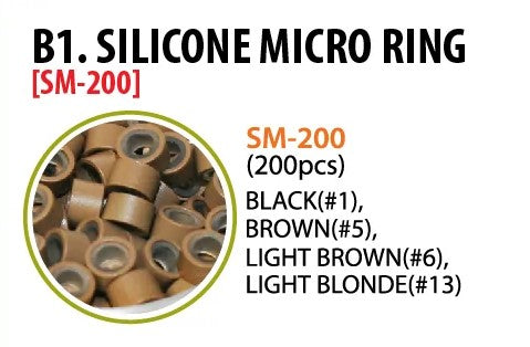 EVE HAIR INC - 3mm Premium Silicone Micro Ring 200 Pieces