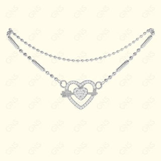 GNS - Heart Silver Anklet (CZA71S)