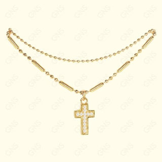 GNS - Cross Gold Anklet (CZA01G)