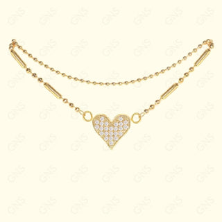 GNS - Heart Gold Anklet (CZA08G)