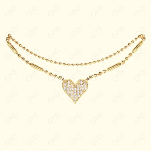 GNS - Heart Gold Bracelet (CZB08G)