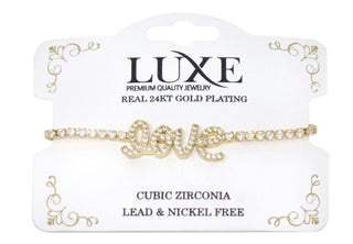 C&L - LUXE CZ BRACELET GOLD (LXCB8G)