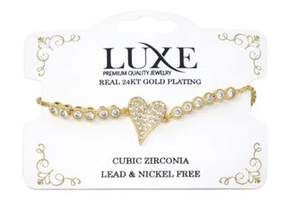 C&L - LUXE CZ BRACELET GOLD (LXCB16G)