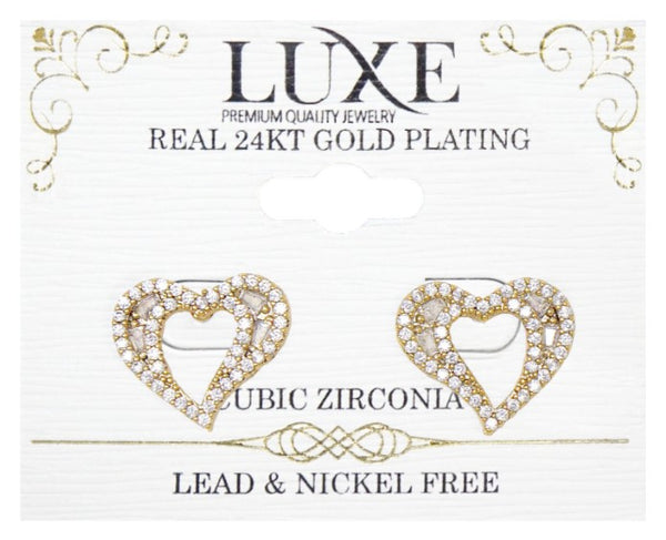 C&L - LUXE HIGHEND EARRINGS GOLD (LXHE7G)