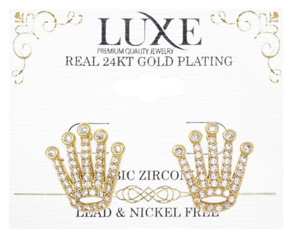 C&L - LUXE HIGHEND EARRINGS GOLD (LXHE8G)
