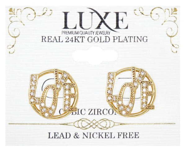 C&L - LUXE HIGHEND EARRINGS GOLD (LXHE12G)