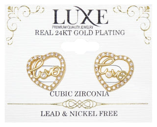 C&L - LUXE HIGHEND EARRINGS GOLD (LXHE6G)