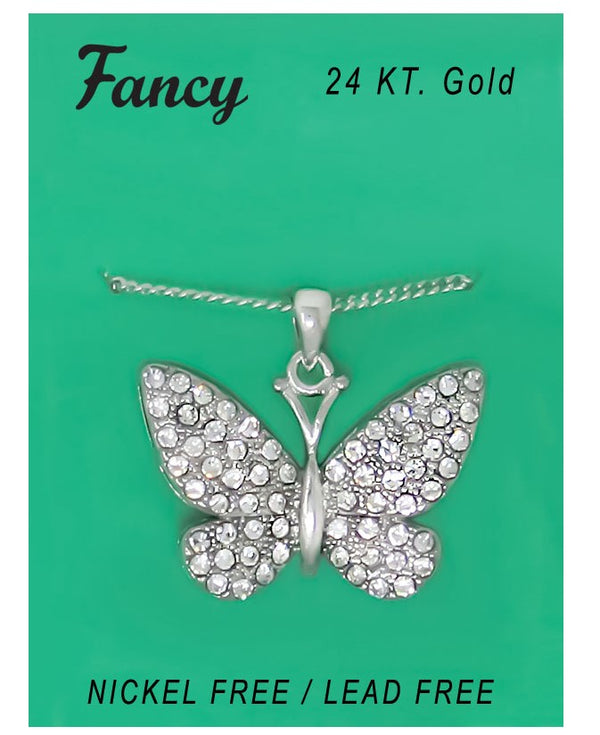 C&L - FANCY BUTTERFLY CHARM NECKLACE (PNS8)