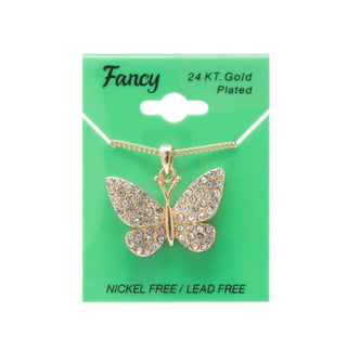 C&L - FANCY GOLD BUTTERFLY CHARM NECKLACE (PNG8)