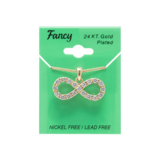 C&L - FANCY GOLD INFINITY CHARM NECKLACE (PNG4)
