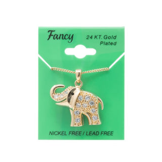 C&L - FANCY GOLD ELEPHANT CHARM NECKLACE (PNG11)