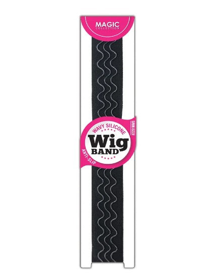 MAGIC COLLECTION - Wavy Silicone Wig Band BLACK