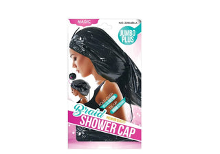 MAGIC COLLECTION - Braid Shower Cap Premium Quality Jumbo Plus BLACK