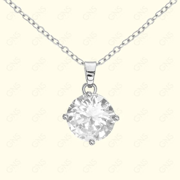 GNS - Silver Diamond Necklace (CZN33S)