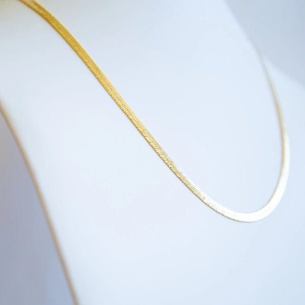 Joy Jewelry - Gold Necklace Chain Herring Bone 4mm 18