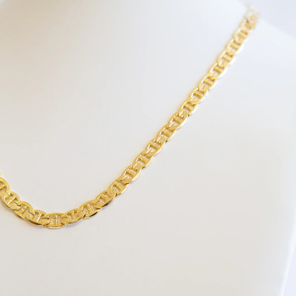 Joy Jewelry - Gold Necklace Chain Marine Textured 4mm 20