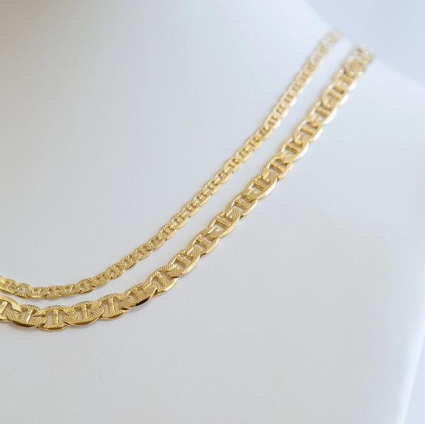 Joy Jewelry - Gold Necklace Chain Marine Textured 8mm 20