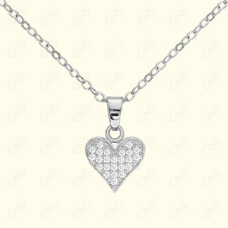 GNS - Silver Heart Necklace (CZN08S)