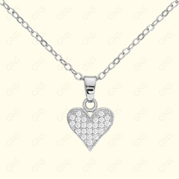 GNS - Silver Heart Necklace (CZN08S)