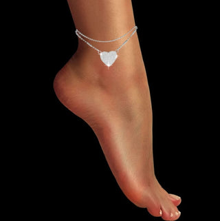 GNS - Heart Silver Anklet (CZA25S)