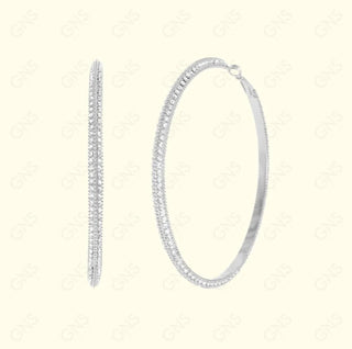 GNS - Silver Hoop Earrings (EH008S)
