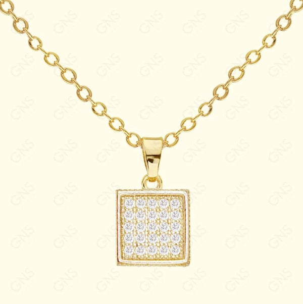 GNS - Gold Square Necklace (CZN05G)