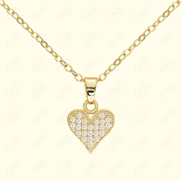 GNS - Gold Heart Necklace (CZN08G)
