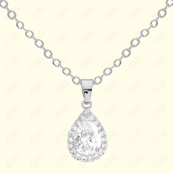 GNS - Silver Diamond Necklace (CZN61S)