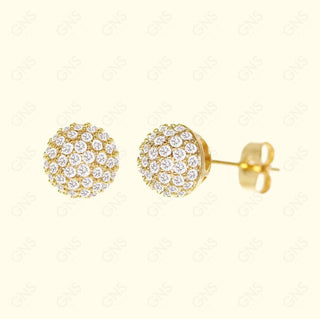 GNS - Gold Round Earring (CZ109G)