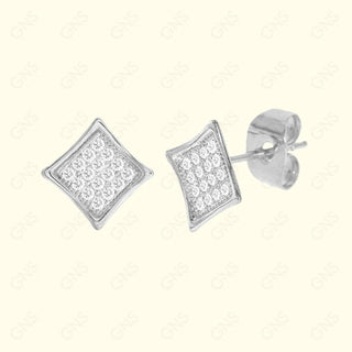 GNS - Silver Square Earring (CZ052S)