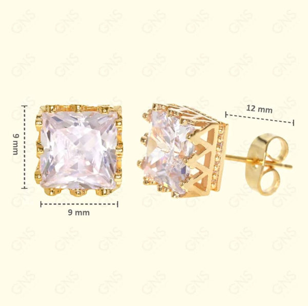 GNS - Gold Square Earring (CUSD9G)