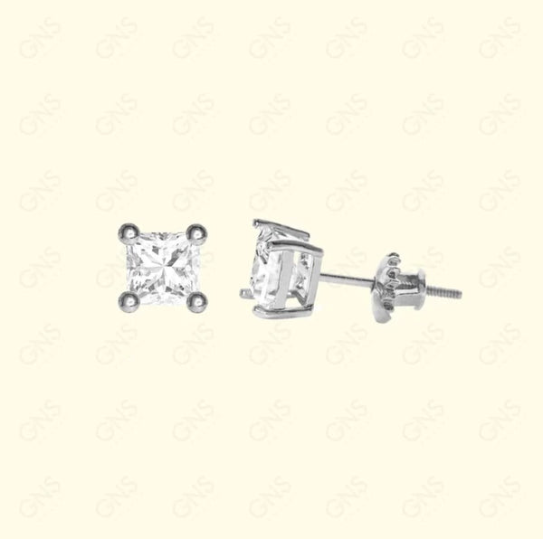GNS - Silver Square Earring (CUSS3S)