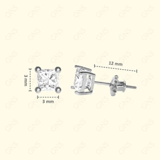 GNS - Silver Square Earring (CUSS3S)