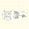 GNS - Silver Square Earring (CUSS7S)