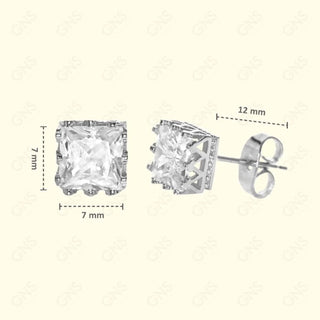 GNS - Silver Square Earring (CUSD7S)