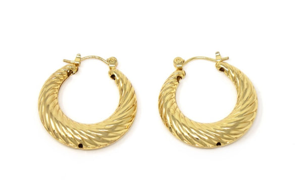 C&L - Gold Pincatch Hollow Earrings (PHG12)