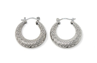 C&L - Silver Pincatch Hollow Earrings (PHS6)