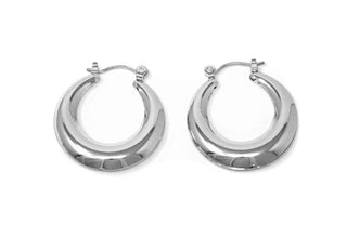 C&L - Silver Pincatch Hollow Earrings (PHS9)