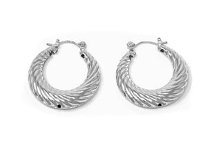 C&L - Silver Pincatch Hollow Earrings (PHS12)