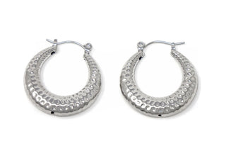 C&L - Silver Pincatch Hollow Earrings (PHS11)