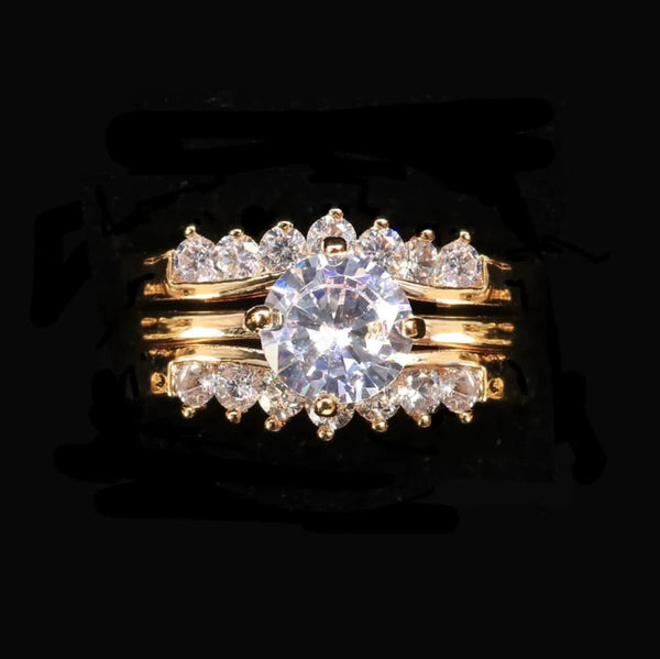 GNS - GOLD WEDDING RING (CZR08G)