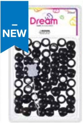 DREAM WORLD - HAIR BEADS LARGE BLACK (BR2800B)