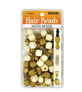 MAGIC COLLECTION - Hair Beads Wood Beads #WOODMIX-9