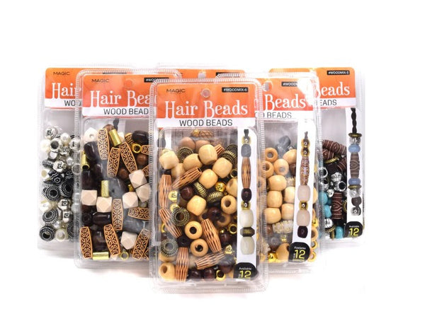 MAGIC COLLECTION - Hair Beads Wood Beads #WOODMIX-6