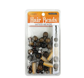MAGIC COLLECTION - Hair Beads Wood Beads #WOODMIX-8